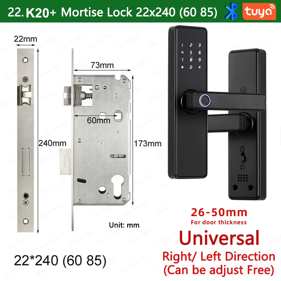 RAYKUBE K20 Biometric Fingerprint Door Lock Electronic Door Lock
