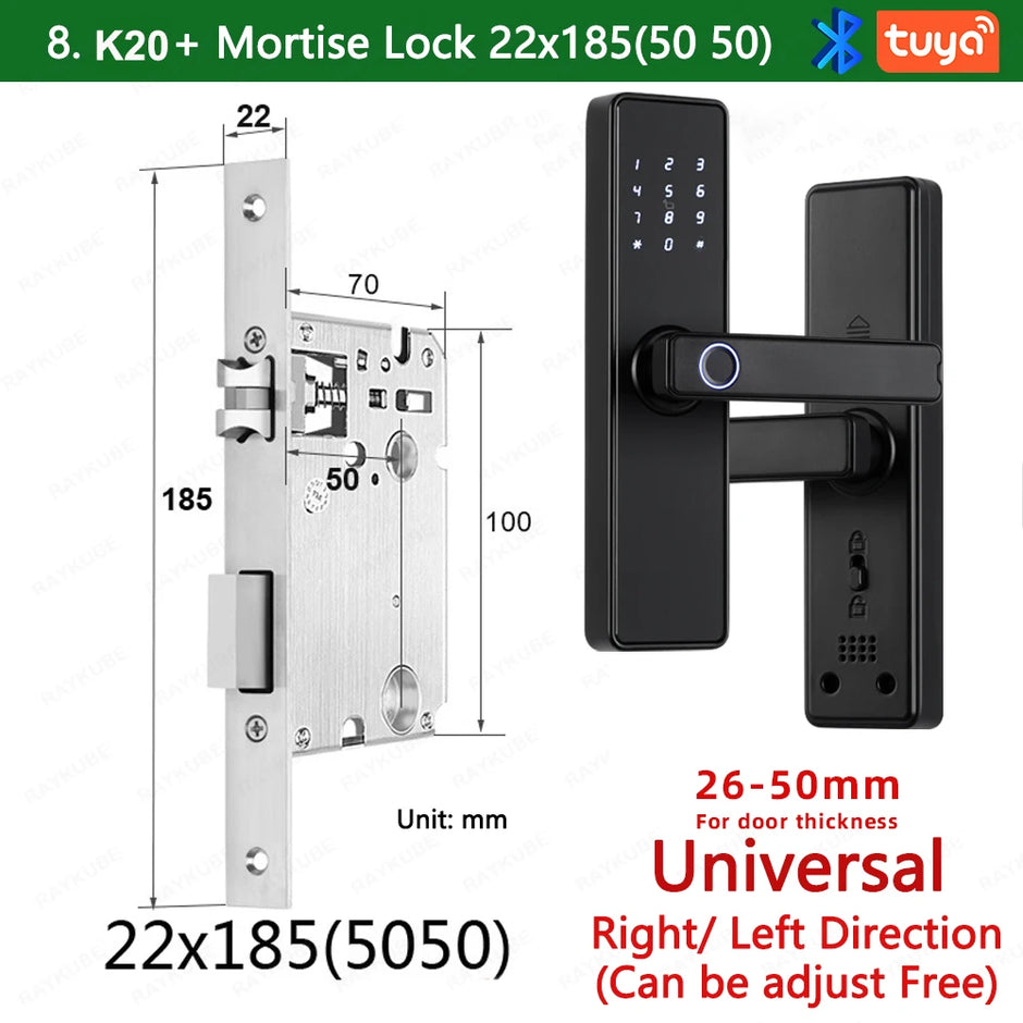 RAYKUBE K20 Biometric Fingerprint Door Lock Electronic Door Lock