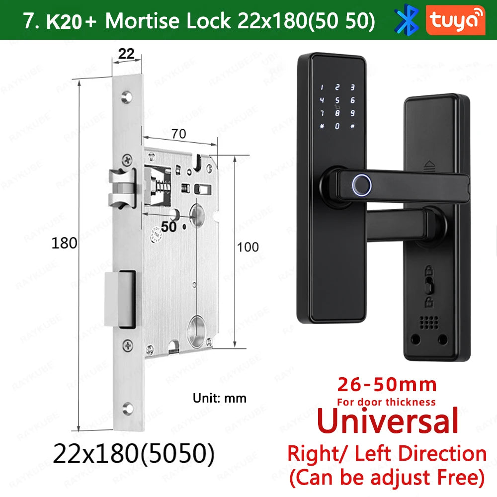 RAYKUBE K20 Biometric Fingerprint Door Lock Electronic Door Lock