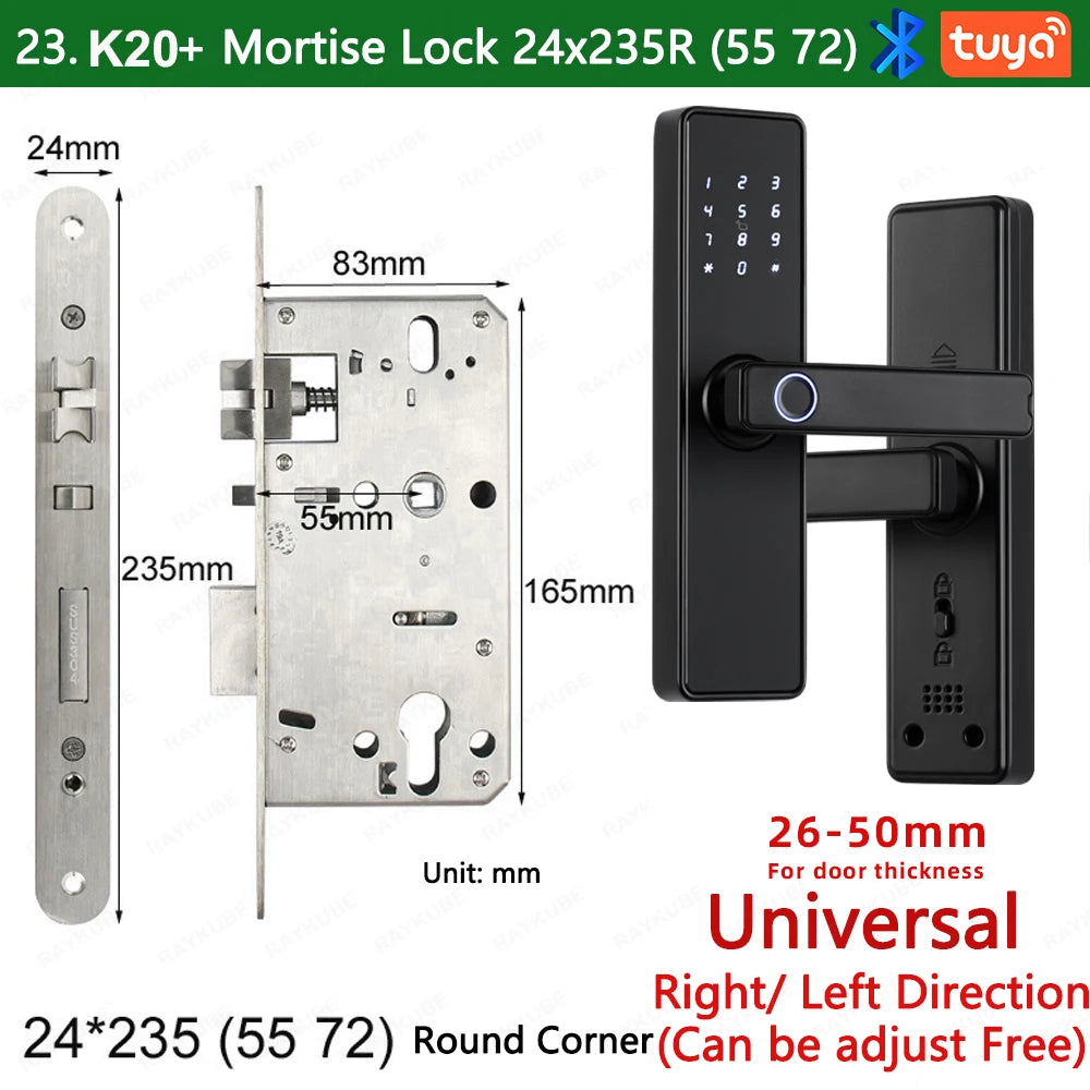 RAYKUBE K20 Biometric Fingerprint Door Lock Electronic Door Lock