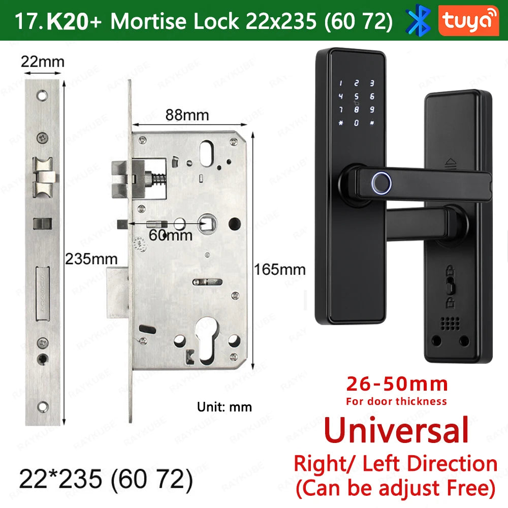 RAYKUBE K20 Biometric Fingerprint Door Lock Electronic Door Lock