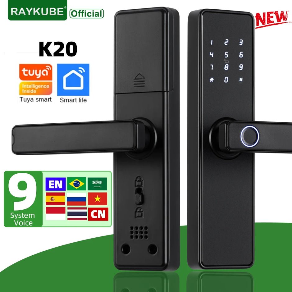 RAYKUBE K20 Biometric Fingerprint Door Lock Electronic Door Lock