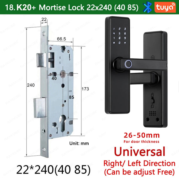 RAYKUBE K20 Biometric Fingerprint Door Lock Electronic Door Lock