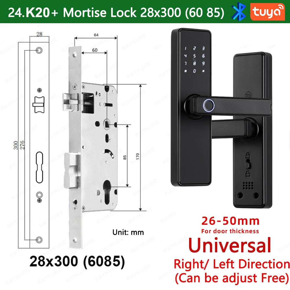 RAYKUBE K20 Biometric Fingerprint Door Lock Electronic Door Lock