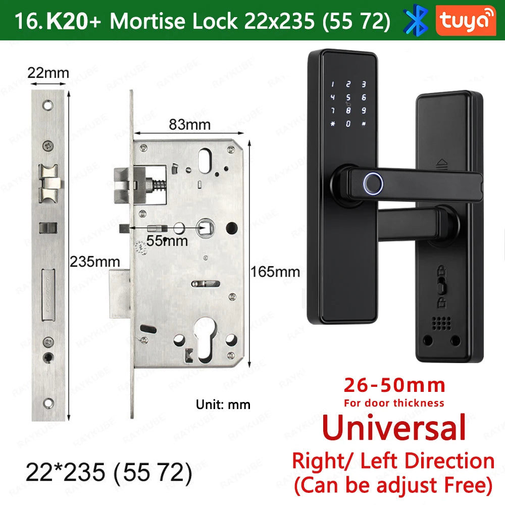 RAYKUBE K20 Biometric Fingerprint Door Lock Electronic Door Lock