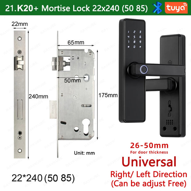 RAYKUBE K20 Biometric Fingerprint Door Lock Electronic Door Lock