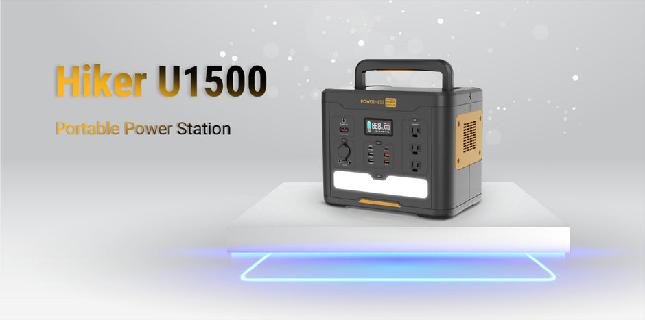 Powerness Hiker U1500 Portable Power Station, 1536Wh LiFePO4 Battery Backup (Solar Panel Not Included)