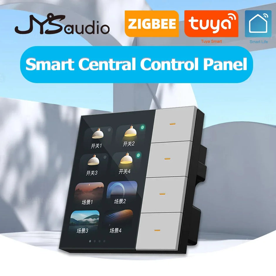 TUYA Zigbee Smart Central Control Panel Wall Switch Touch Screen