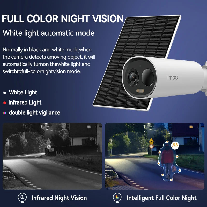 IMOU Cell PT 2C Solar Security Camera - 5MP WiFi Camera with 5000mAh Battery, Human Detection & Weatherproof Design