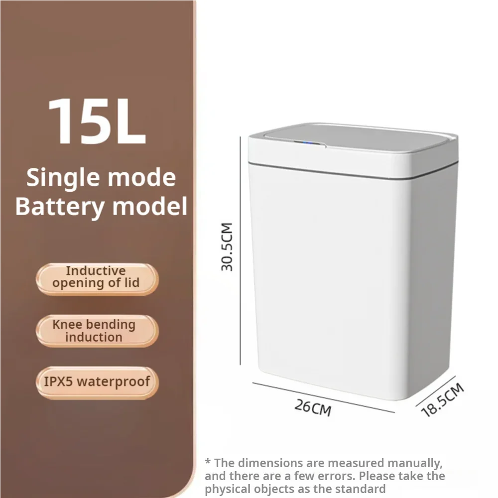 Smart Bathroom Trash Can Automatic Bagging