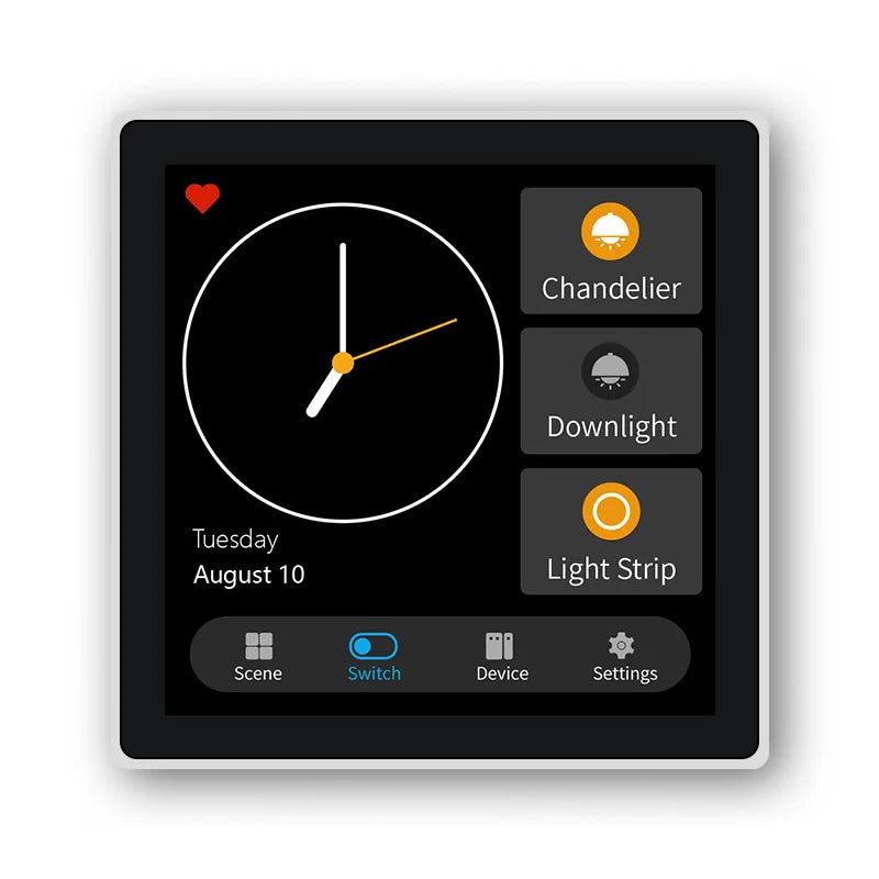 FUERS 4 Inch Touch Screen Multi-functional Smart Wall Switch