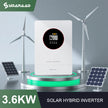 SMARAAD Hybrid Solar Inverter 3.6KW MPPT Pure Sine Inverter 24V 220Vac