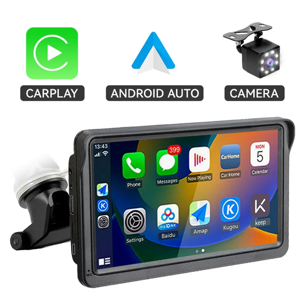 AHOUDY 7 Inch Carplay Android Auto Universal Car Radio Multimedia Video Player Touch Screen