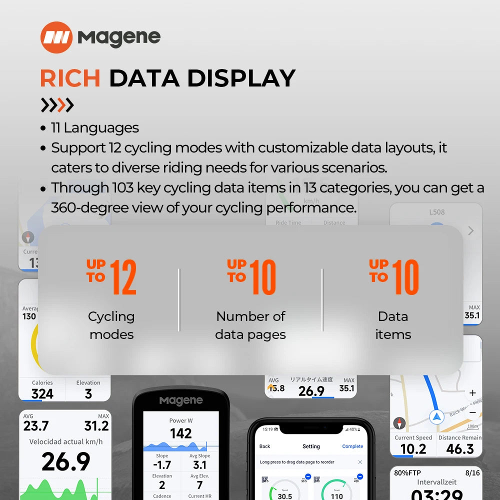 Magene GPS Bike Computer C606 Navigation Speedometer