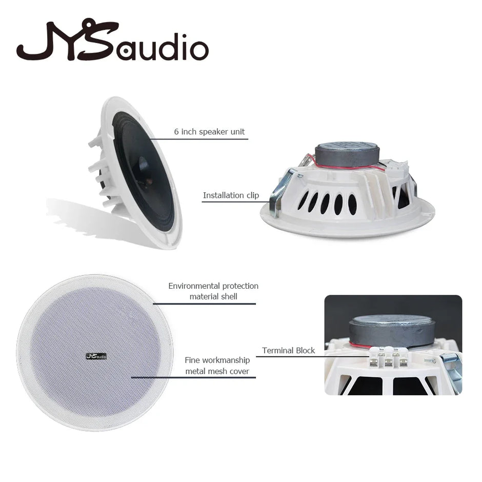 6inch Passive Ceiling Speaker 15W Home Theater Sound System