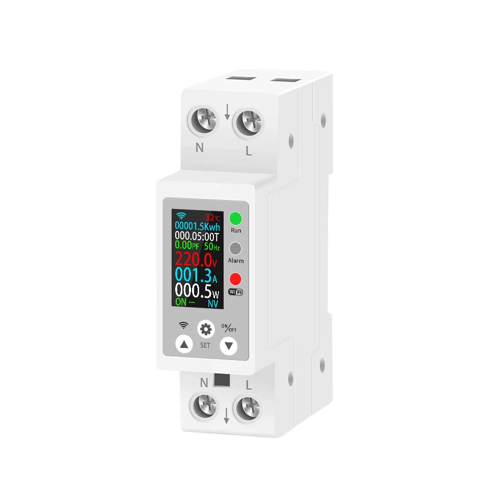 TUYA WIFI LCD Screen Smart Circuit Breaker