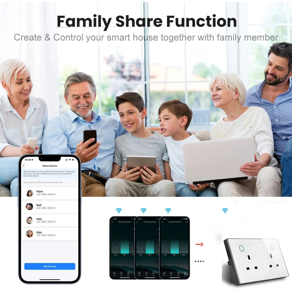 Melery Matter Smart Things Tuya USB Type C PD 20W Wall Socket