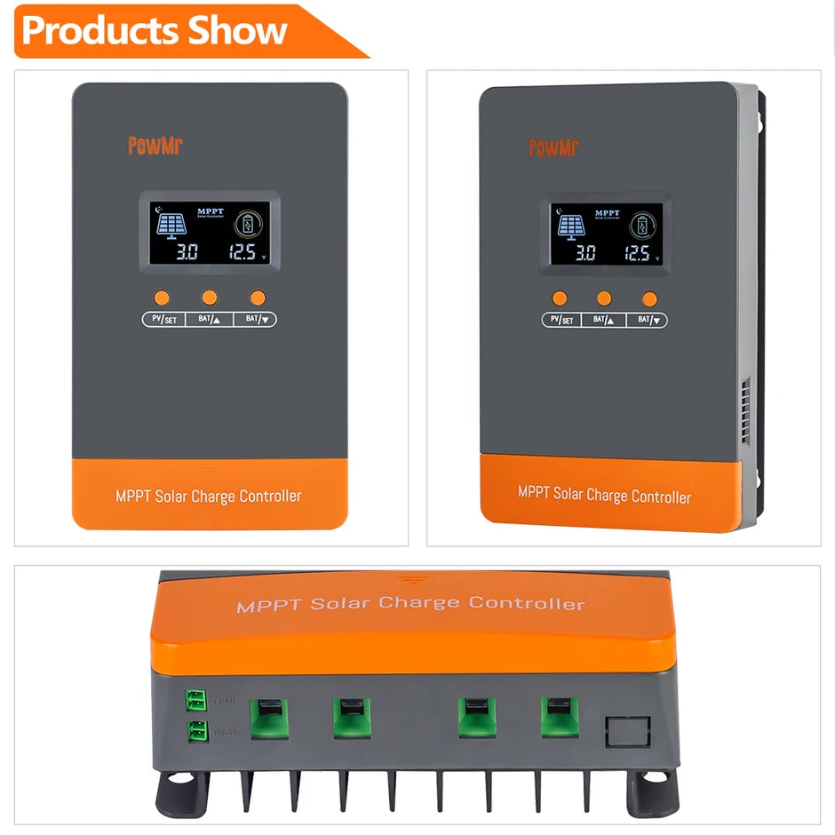 PowMr MPPT 100A 80A Solar Charge Controller Solar Panels