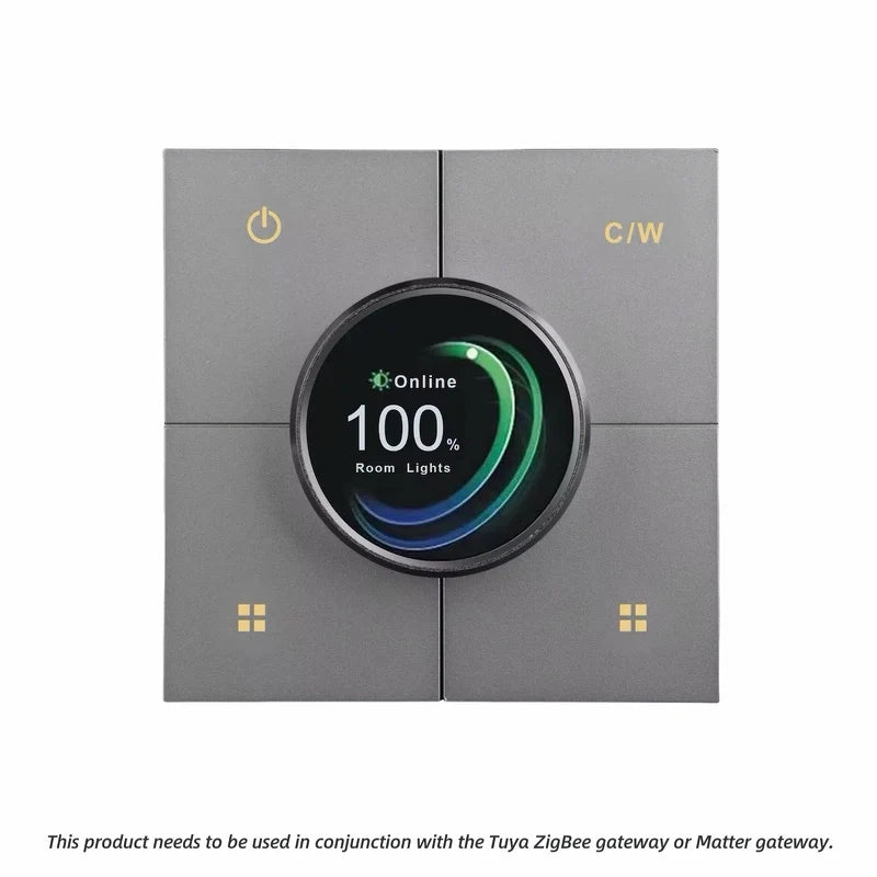 Tuya Smart Knob Dimming Switch, Zigbee Dual Relay Version