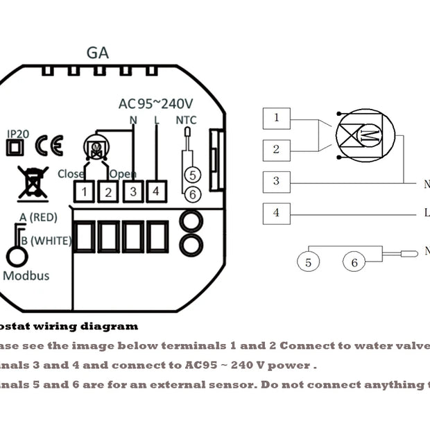Qiumi Smart Wifi Knob Thermostat  Smart Life APP Control Works with Alexa Google Home