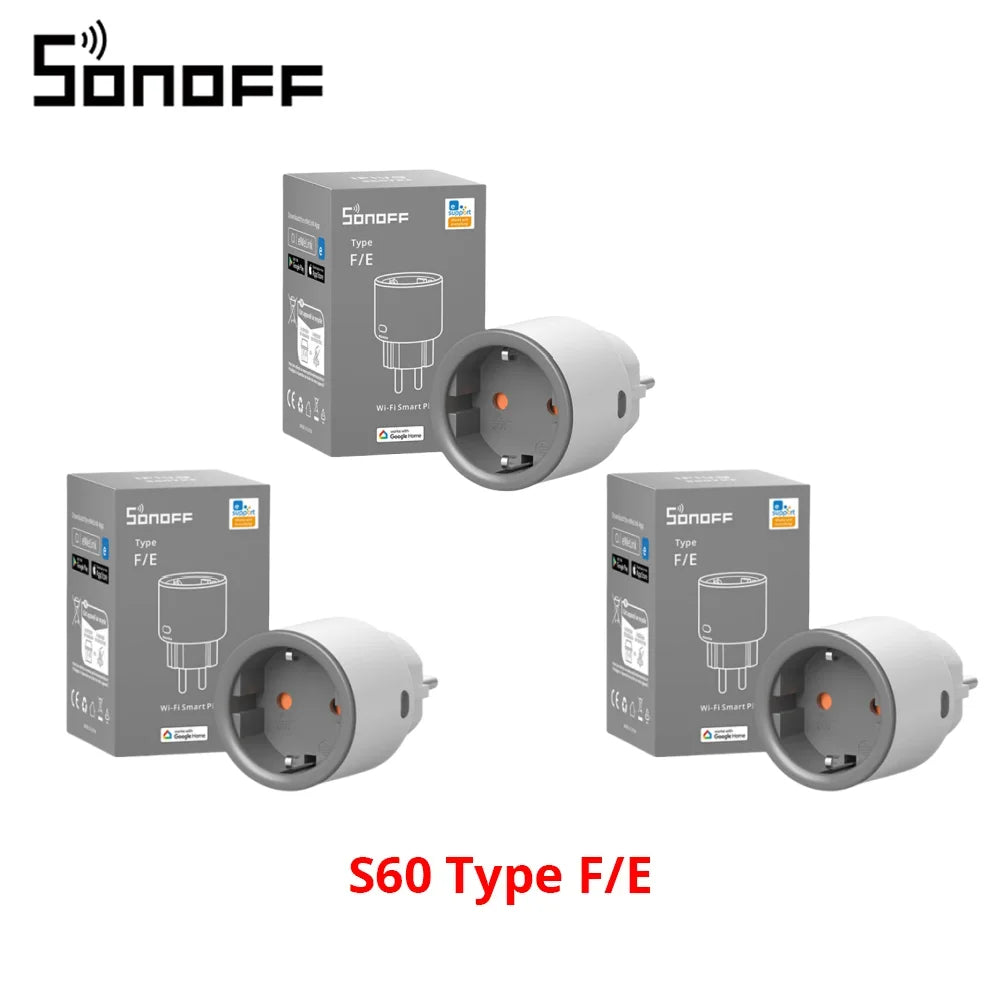 SONOFF S60 EU SONOFF Wifi Socket Smart WiFi Plug