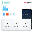 BSEED  Single UK Smart Socket Double Intelligent Wall Sockets Triple Electric Outlets
