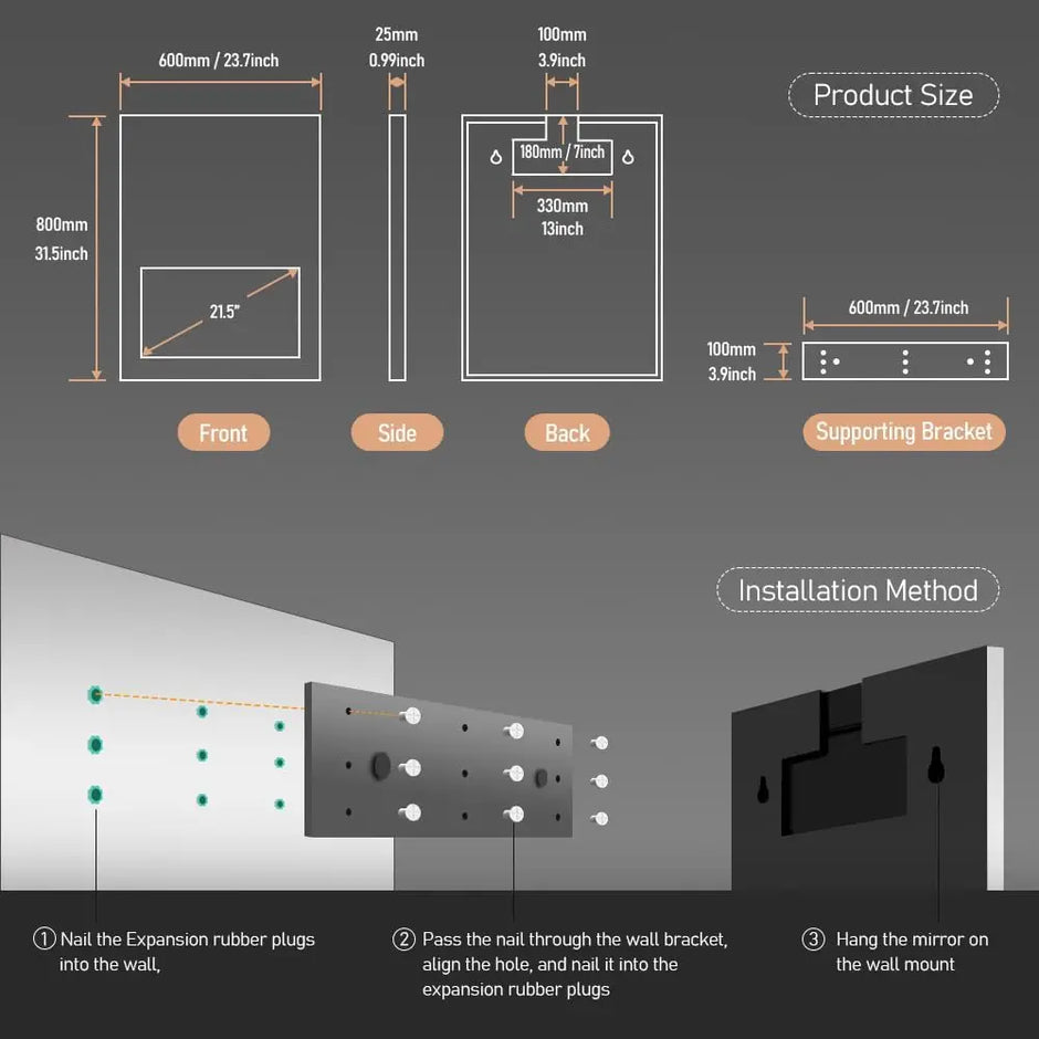 High Quality Vercon AI Mirror Smart Bathroom Mirror
