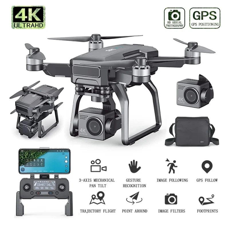 F7 Pro Drone 4K HD with 3-Axis Gimbal & GPS Brushless Motor