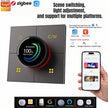 Tuya Smart Knob Dimming Switch, Zigbee Dual Relay Version | Timer Switch | Knob Light Dimming | Mobile Phone Control