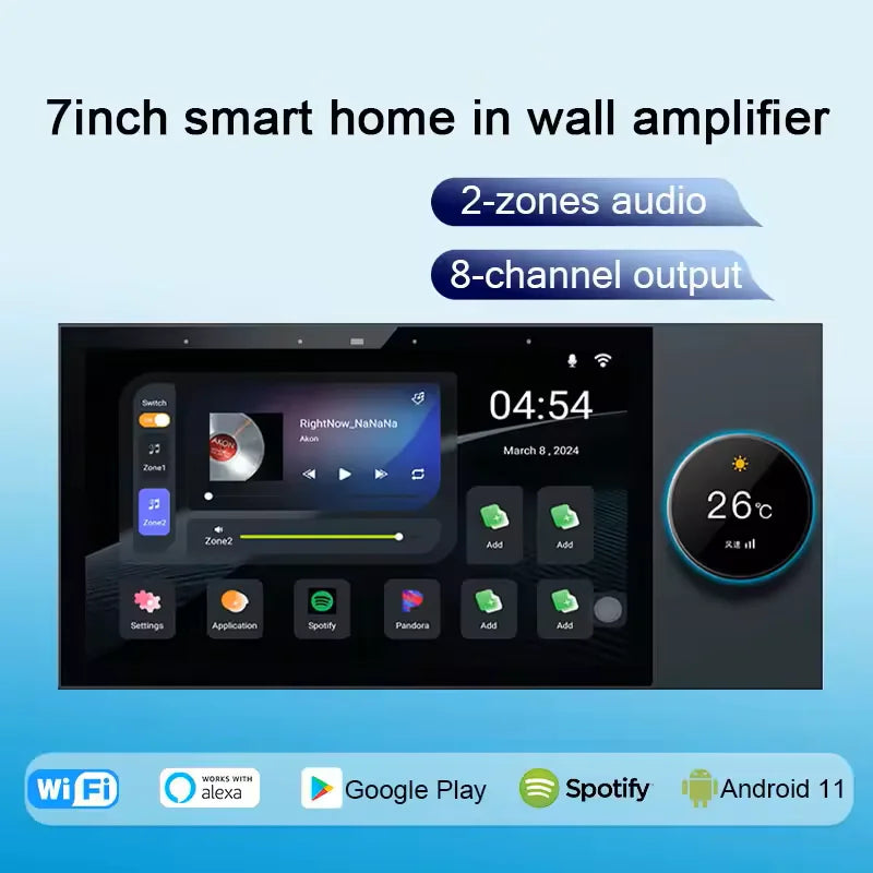 7 Inch Android 11 Alexa Voice Tuya Smart Home Control Panel