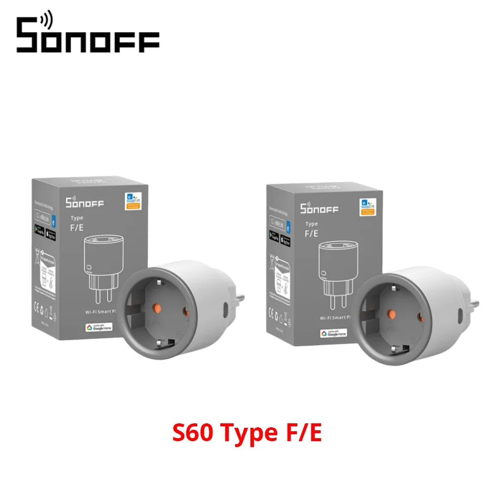 SONOFF S60 EU SONOFF Wifi Socket Smart WiFi Plug