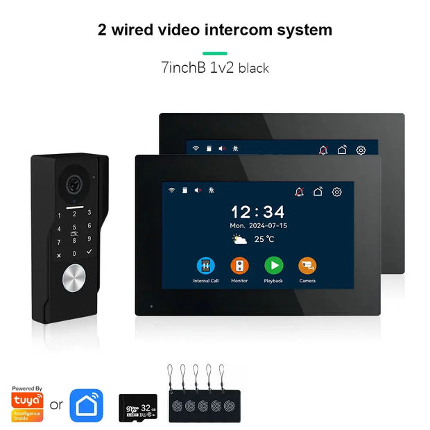 Tuya 1080P 2-line Metal Doorbell Video