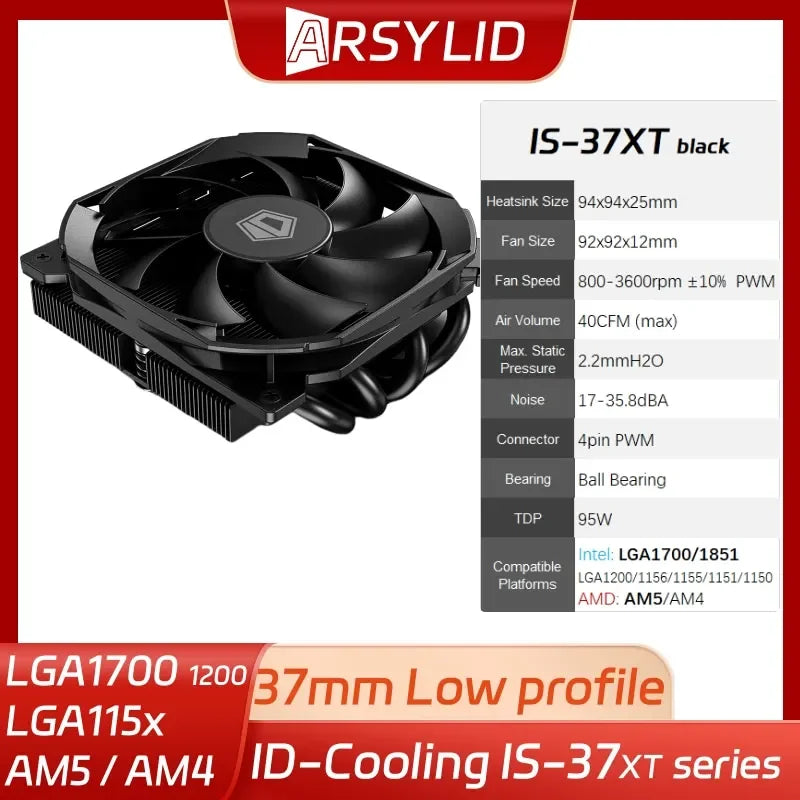 Ryzen AM5 Am4 CPU Cooler IS37 XT