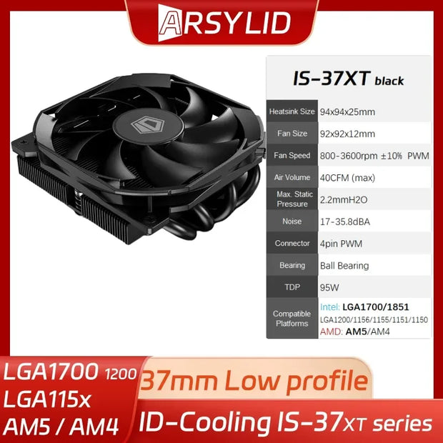 Ryzen AM5 Am4 CPU Cooler IS37 XT