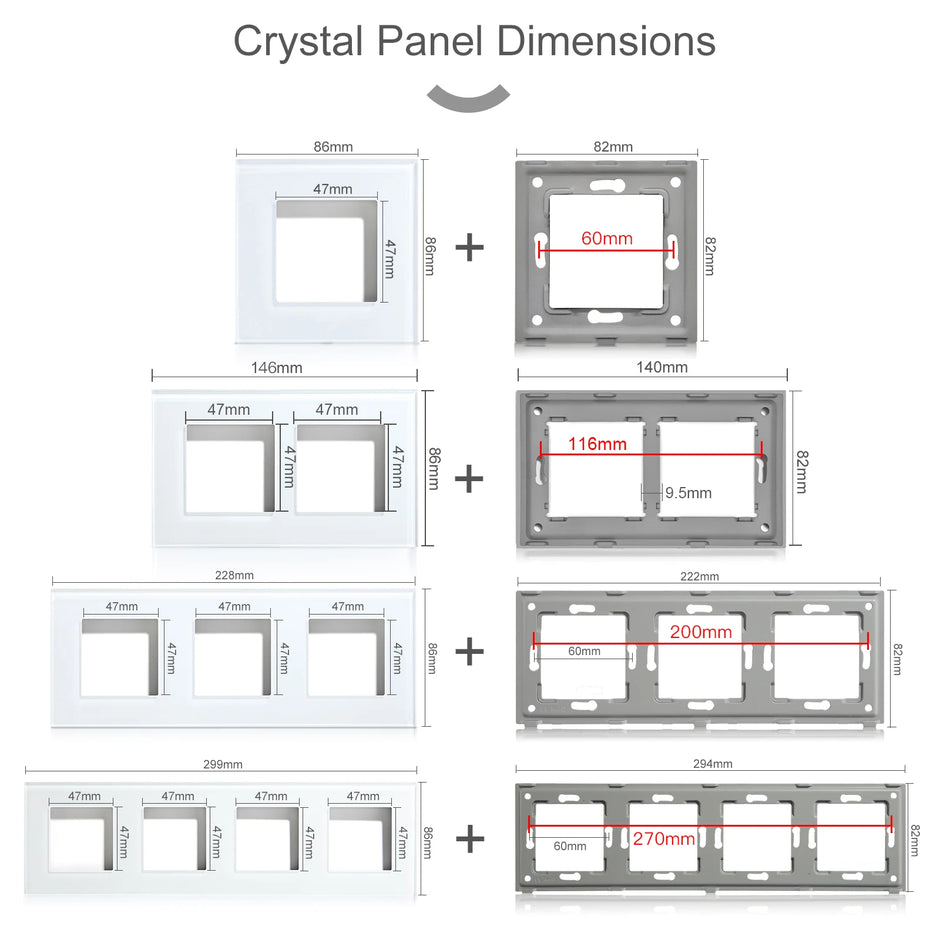 BSEED  Single UK Smart Socket Double Intelligent Wall Sockets Triple Electric Outlets