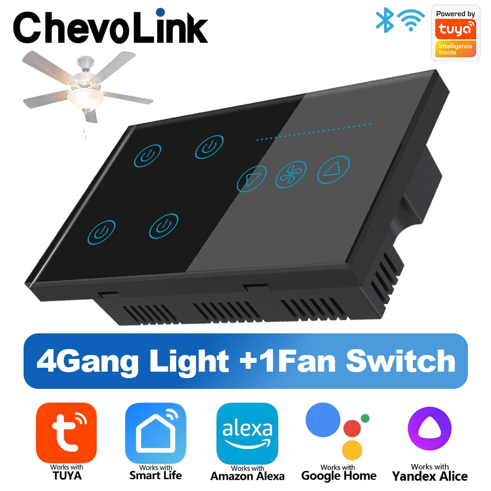 Wifi Smart Tuya Light 4 Gang Switch