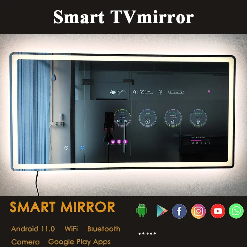 Smart Bathroom Mirror TV With LED Light - Model M6816