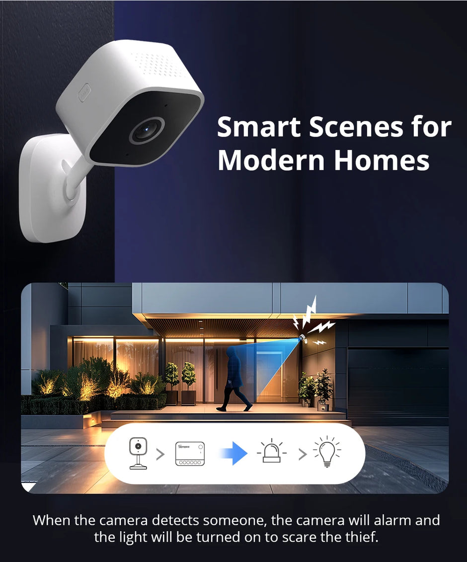 SONOFF CAM Slim Gen2 WiFi Smart Home Security Camera 1080P HD Motion Detection