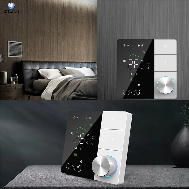 Qiumi Smart Wifi Knob Thermostat  Smart Life APP Control Works with Alexa Google Home