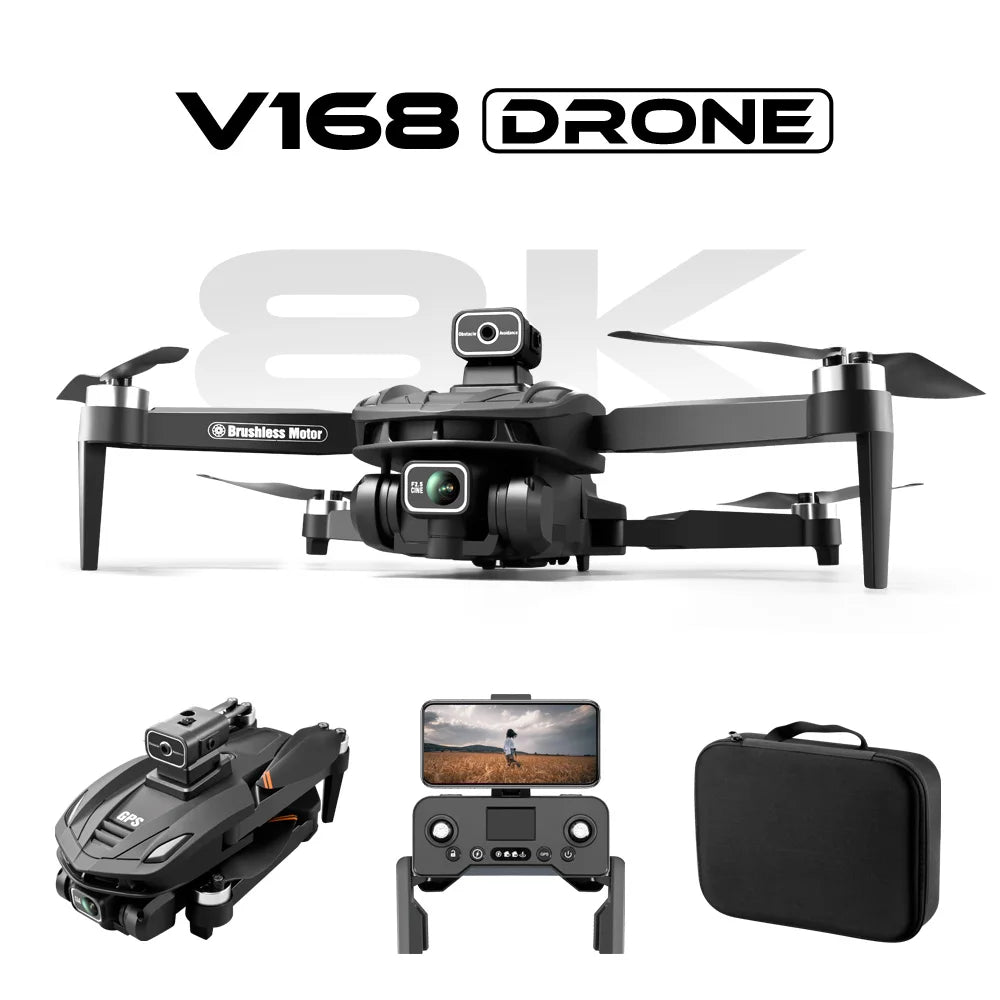 V168 PRO Drone 8K 5G GPS Professional HD Aerial Photography Dual Camera