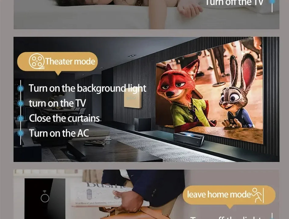Tuya Smart Switches US Neutral Wire/No Neutral Wire Required 1/2/3/4 Gang