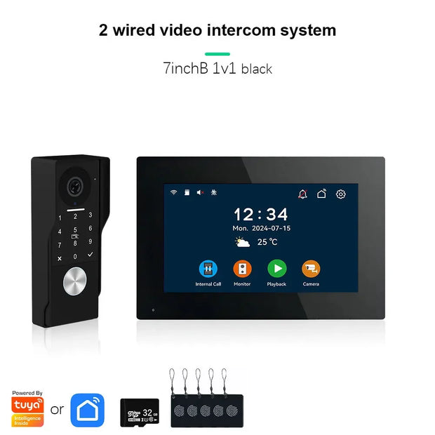 Tuya 1080P 2-line Metal Doorbell Video