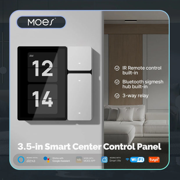 MOES Tuya WiFi Smart Control Panel 3.5" Touch Screen