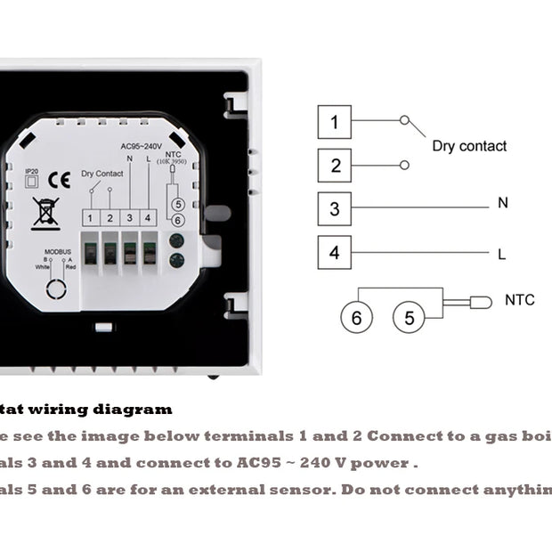 Qiumi Smart Wifi Knob Thermostat  Smart Life APP Control Works with Alexa Google Home