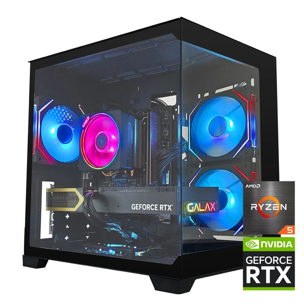RSION Gaming PC AMD R5 5600 CPU RTX5060 32G RAM 1TB SSD Desktop Game Computer