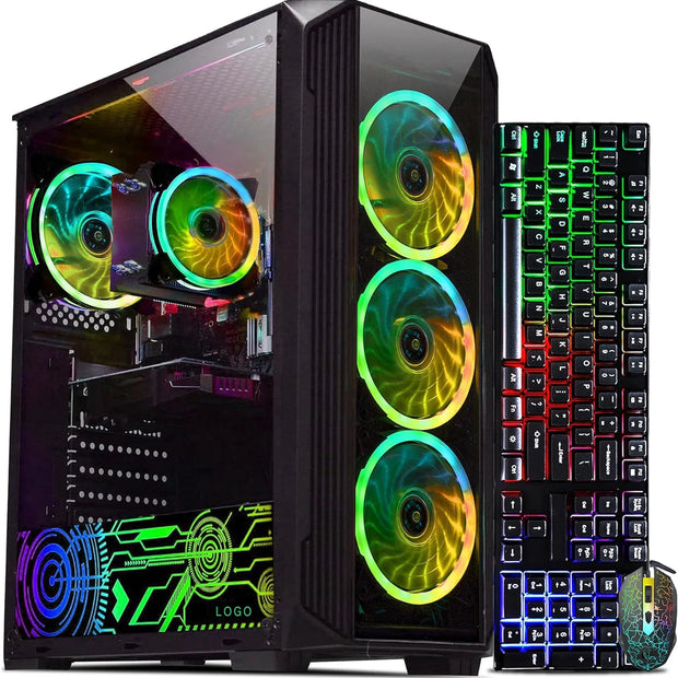 Gaming computer console RGB gaming PC Core i7 RX 580 8GB GDDR5, 16GB DDR4 RAM Memory, 512G SSD