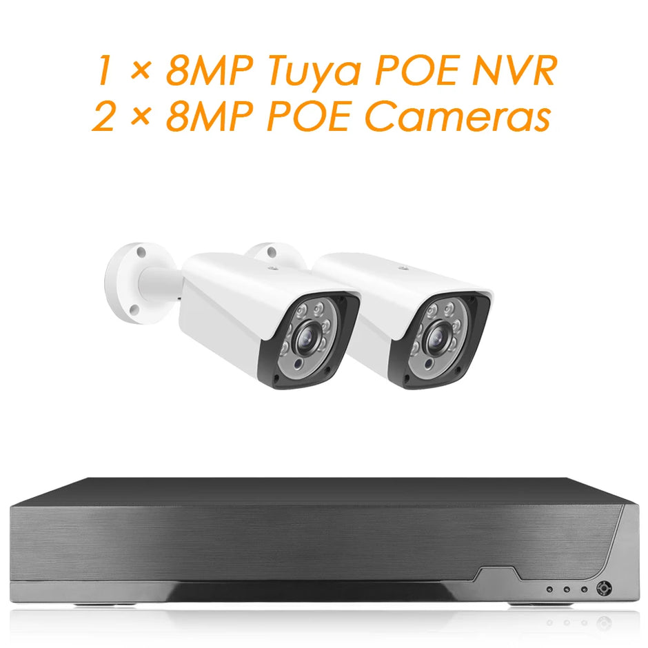 8CH 8MP POE Video Surveillance System H265 4K HD Security CCTV