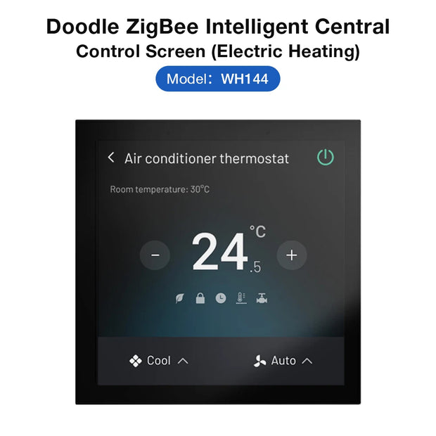 Smart Zigbee Thermostat - LED Touch Screen Climate Control for Heating, Cooling & Water Systems