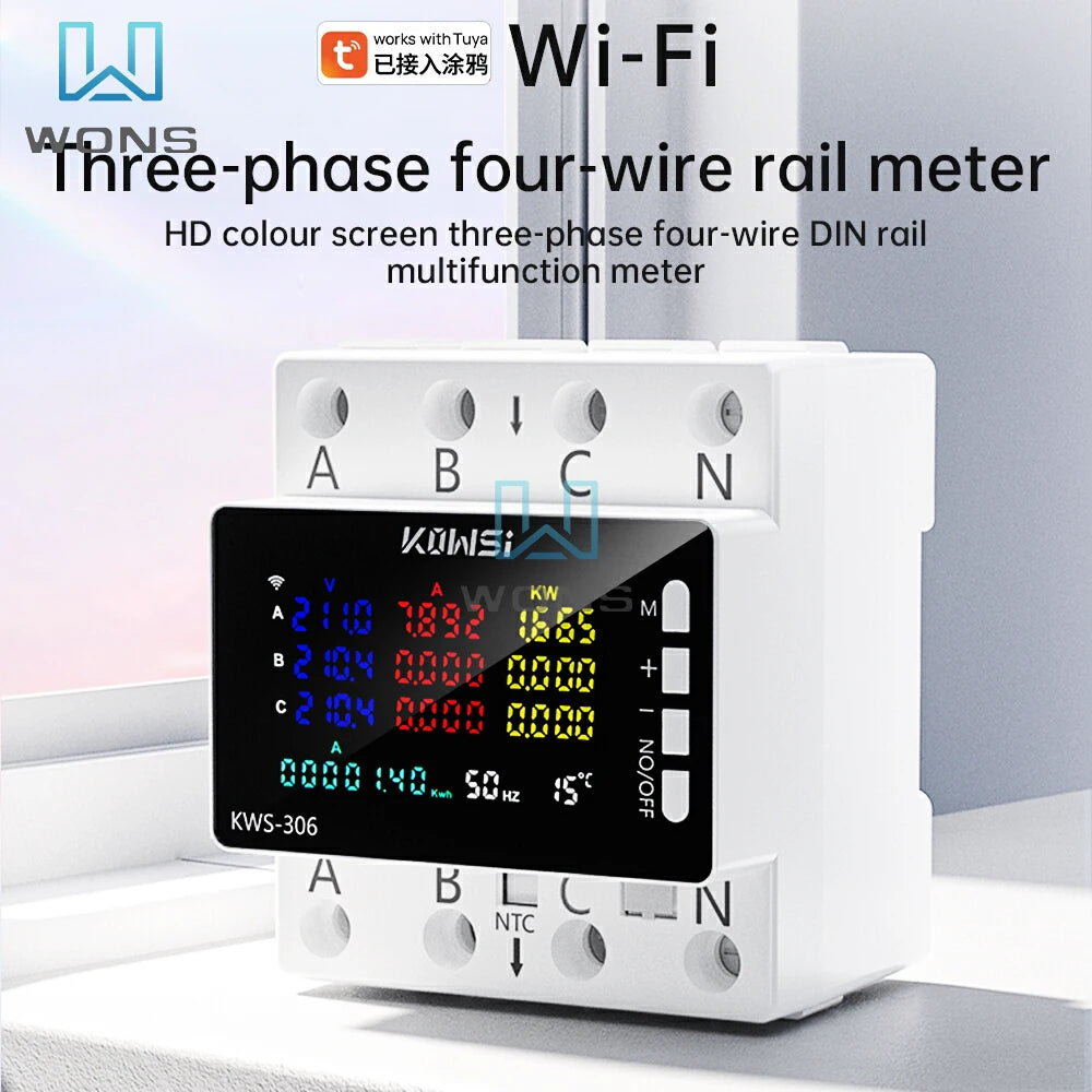 KWS-306 Tuya WIFI Power Meter Voltage Current  Energy Meter