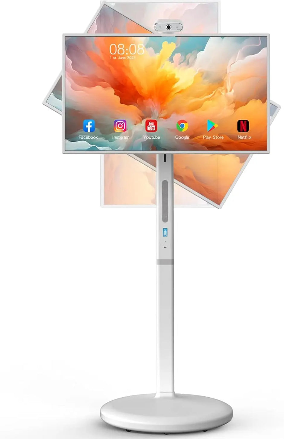 32" Portable TV screen 1080P Touch Screen Monitor on Wheels